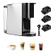 Ejoyous Mini Cafetera de Cápsulas de Café de 600 Ml, Máquina de Café Exprés Portátil de 1450 W con Cafetera de Cápsulas 3 En 1 con Superficie de Un Solo Botón 29 x 11 x 24 cm(EU 220V)