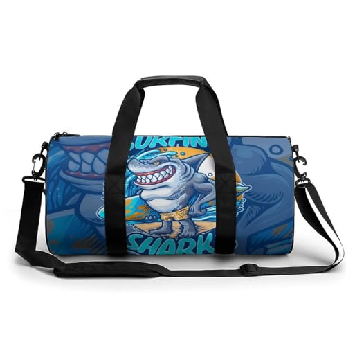 Sac de voyage requin surfeur résistant pour éviter les fermetures cassées