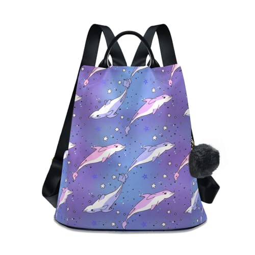 Sac de voyage violet à motif dauphin idéal pour les weekends