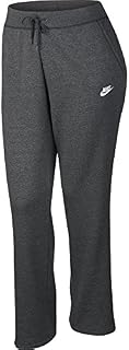 NIKE Sportswear Women's Plus Fleece Club Pants, Charcoal Heather/Dark Grey/White, 1X