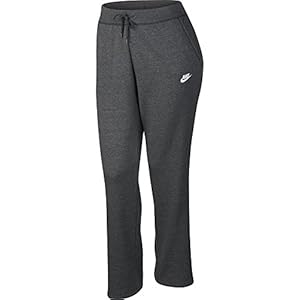 NIKE Sportswear Women's Plus Fleece Club Pants, Charcoal Heather/Dark Grey/White, 1X