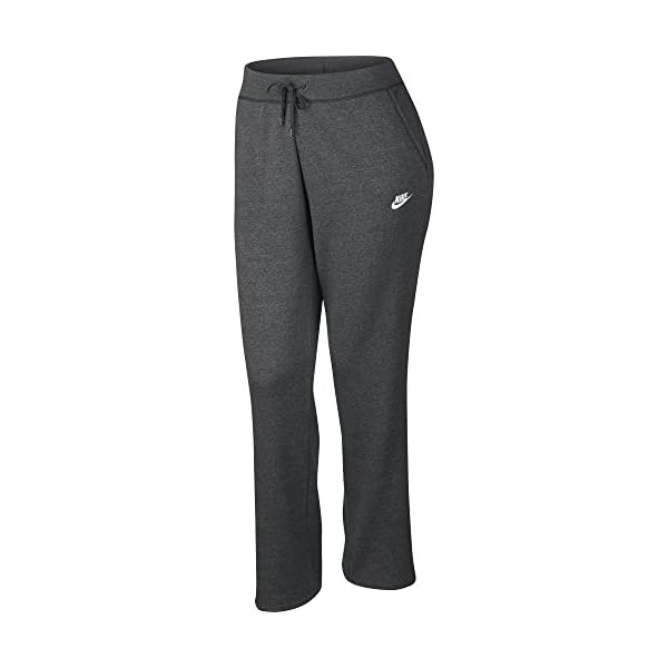 NIKE-Sportswear-Womens-Plus-Fleece-Club-Pants NIKE Sportswear Women's Plus Fleece Club Pants, Charcoal Heather/Dark Grey/White, 1X