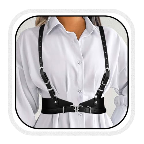 COSYDAYS Leather Harness Belts Black Plus Size Waist Harness for Woman
