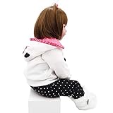 iCralde reborn puppe wurde so realistisch modelliert, dass sie extrem real aussieht und sich so anfühlt, dass sie als echtes Baby kuscheln kann. Es hat schöne handbemalte Details, Hand applizierte Wimpern, um den echten Neugeborenen Look zu erreichen.