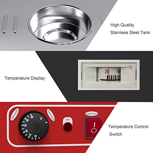 Commercial Food Warmer - Nurxiovo Countertop Pizza Warmers Display L15 x W19 x H25\'\' Pastry Patty Warmer Case for Buffet Restaurant Shop Heater Food Service - Thumbnail 7