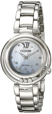 �V�`�Y�� Citizen Women's EM0320-59D Citizen L Sunrise Analog Display Japanese Quartz Silver Watch ���� ���f�B�[�X �r���v �y���s�A���i�z