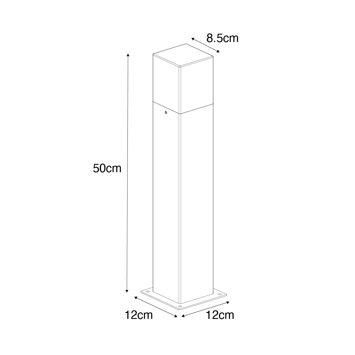 Qazqa Lámpara exterior de pie industrial marrón óxido 50 cm IP44 - Dinamarca Aluminio/Plástico Alargada Adecuado para LED Max. 1 x 15 Watt
