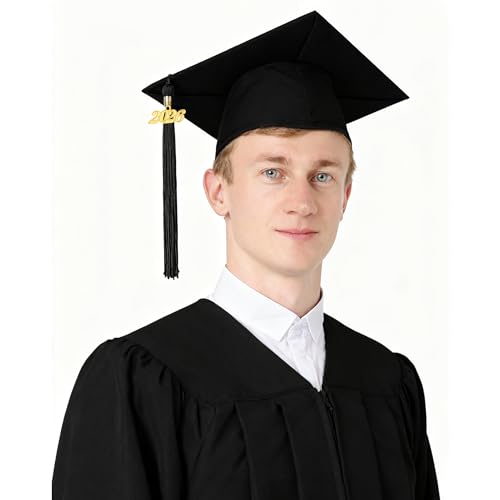 Image of 10 Pieces 2026 Graduation Tassels Bulk with Gold Year Charms for Graduation Cap Accessories (Black)