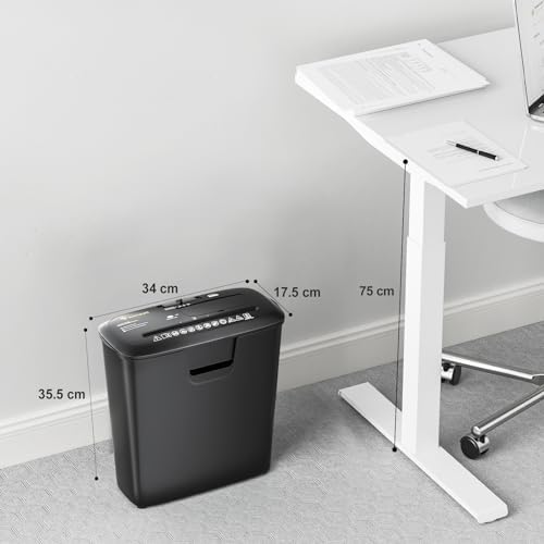Bild 6 - Bonsaii Aktenvernichter, 8-Blatt Streifenschnitt Papierschredder für Home Office, CD/Kreditkarten Schredder mit Überhitzungsschutz, Reißwolf, 13 Liter Papierkorb (S120-C)
