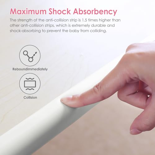 kerätä Baby Proof Corners and Edges, (Large 16.5FT Edge +8 Corners) Baby Proofing Corner Guards, Soft Rubber Foam Edge Protector, Furniture Tables Bumper Guard for Baby Safety, Cream