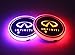 License plate frameX 2pcs LED Car Cup Holder Lights for Infiniti, 7 Colors Changing USB Charging Mat Luminescent Cup Pad, LED Interior Atmosphere Lamp (Infiniti)