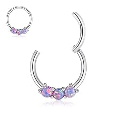 1pc Silver and Purple Opal