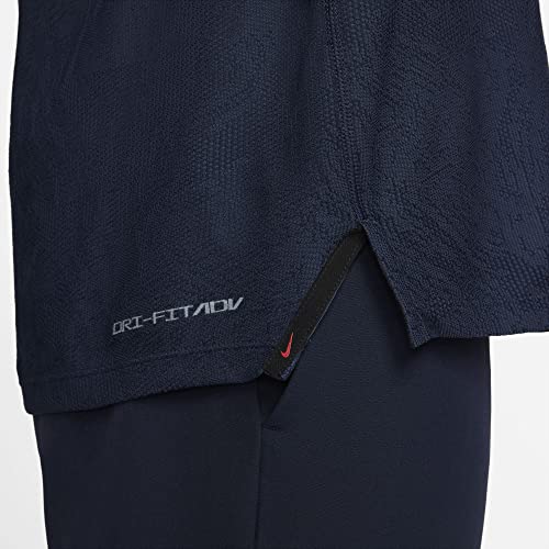 Nike Dri-Fit Adv Tiger Woods Men's Golf Polo (As1, Alpha, L, Regular, Regular, Thunder Blue/Obsidian/White) #TOP3