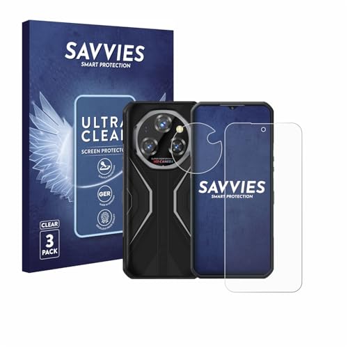 Savvies 6 Stück Schutzfolie für Oukitel WP55 Pro (Bildschirm+Kamera) Bildschirmschutz-Folie Ultra-Transparent
