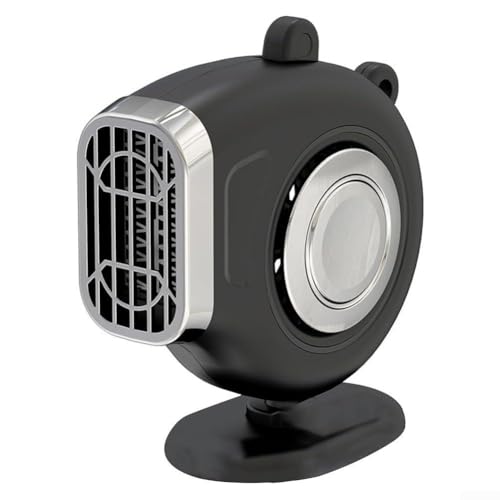 Ventilador de calefacción de coche de 12 V 150 W con función de desempañador y antivaho, diseño portátil para limpiar el parabrisas y calor del pasajero trasero (24 V negro)