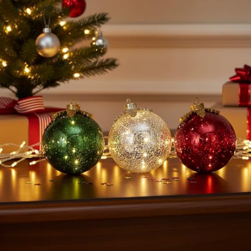 Sphère de Noël à DEL pour décoration de table et bureau - 3