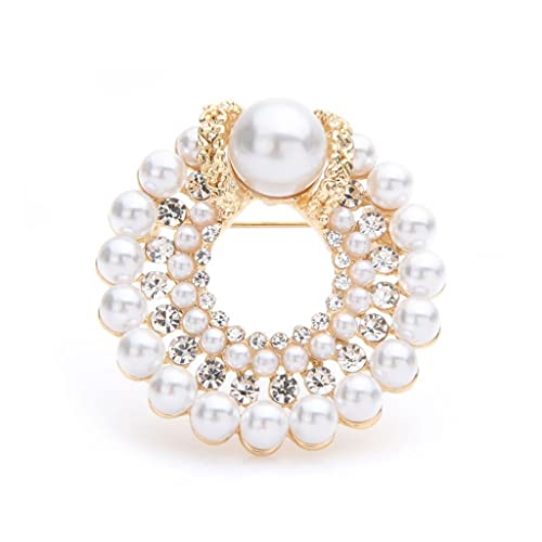Broches de fleur ronde perle pour sublimer une tenue de mariage chic