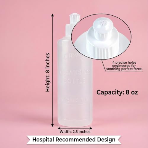 Image of Dimes Peri Bottle for Postpartum Care - 8 oz Perineal Squirt Bottle - Postpartum Essentials for New Moms - Easy to use Portable Bidet for women