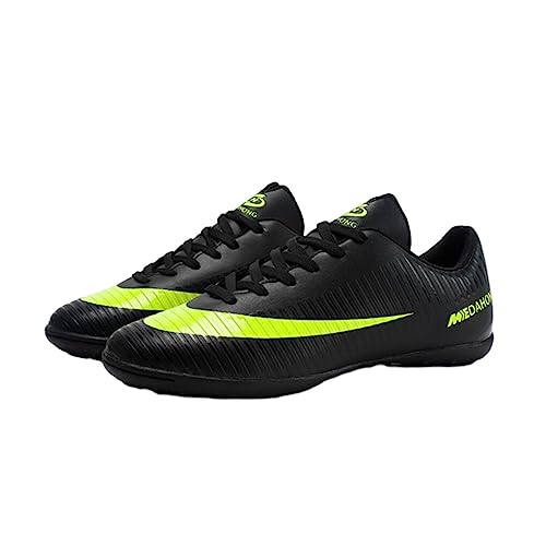 DSOUWEH 1 par de Zapatillas de fútbol, ​​Zapatillas de fútbol, ​​Transpirables, Lavables, cómodas, protección, Zapatos de Rugby Resistentes al Desgaste, Negro, Treinta y Cinco