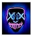 Double Color Led - Halloween Led Mask - Led Face Mask - Led Purge Mask - 10 Option (Pink - Ice Blue)