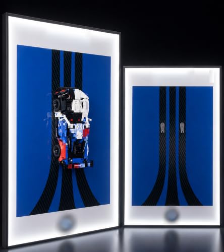 Image of Display Wallboard with Led for Lego Technic 42226 BMW M4 GT3 EVO Race Car | Display Wall Mount with Led Lights, Home Decor Adult Collectibles Wall Mount, Gift for Car Model Collectors(No Car Included)