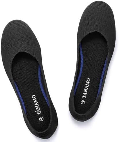 Tanamo Ballet Flats for Women, Soft Knit, Work Travel Everyday Sh...