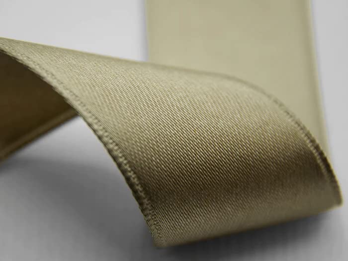Furlanis - Ruban Satin Double Face, Tissu Italien - Gris Tourterelle, 3 Mm X 50 M