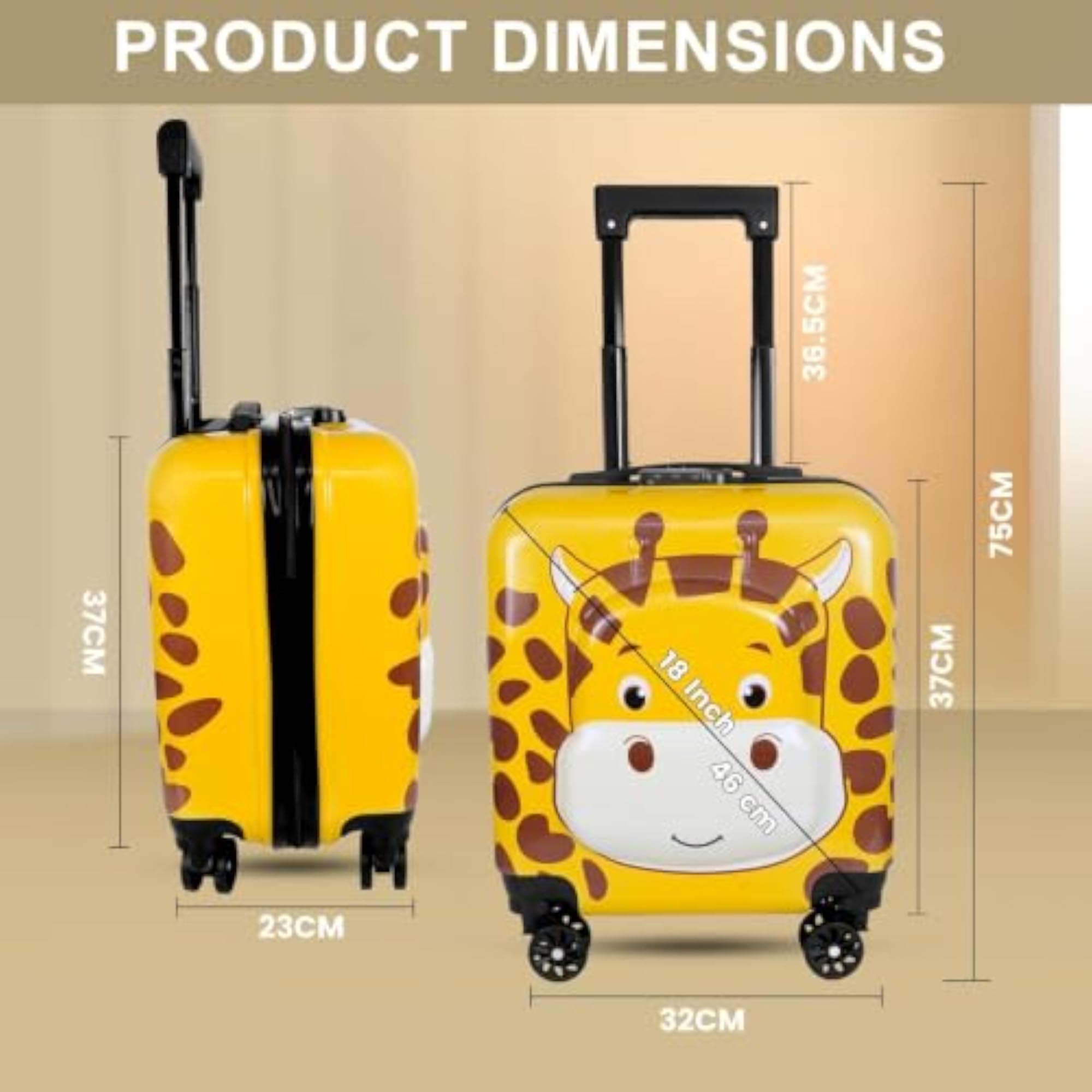 Kids 18-Inch Hardshell Cabin Suitcase