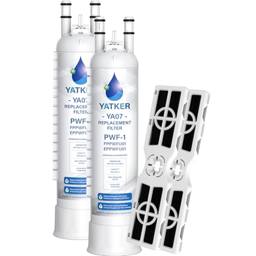 Image of FPPWFU01 & PureAir AF-2 Water & Air Filter replacement Combo (2+2) | Compatible with Frigidaire FPPWFU01, PurePour PWF-1, EPPWF01 and FRGPAAF2 Water & Air Filter