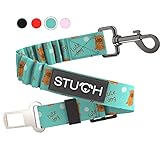 STUCH ® Universeller Bungee Sicherheitsgurt für Hunde & Katzen - Passend für alle Hunderassen & Autotypen (Türkis)
