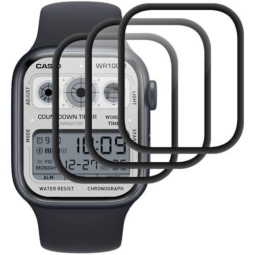 Protector de Pantalla Compatible con Apple Watch Series 1/2/3 42mm, 3 Piezas Pantalla Protectorao[Dureza 9H][Antihuellas][Antiarañazos][Ultra Claro]Protector Cristal