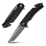 Swiss+Tech Klappmesser Einhandmesser, Taschenmesser, mit Taschenclip, Glasbrecher und Sicherheitsgurtschneider, Geeignet für Jagd, Camping