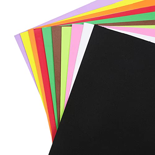 GREATFISHING 10 Best Color/Set Fly Tying Foam Sheet Chartreuse Green Orange Floating Dry Fly Grass Hopper Popper Fly Tying Materials (10 Color 2mm Foam Sheet Combo)