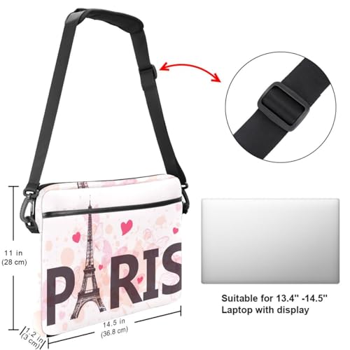 Sacoche ordinateur 13.3 antichoc fine motif Tour Eiffel - 7