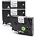 Produktbild Colormax 3x Kompatibel Tze Etikettenband als Ersatz für Brother Schrumpfschlauch 17.7mm x 1.5m HSE-241 Kompatible mit PT-D450 PT-P750W PT-E550W PT-2430PC PT 2030VP, Schwarz auf Weiß