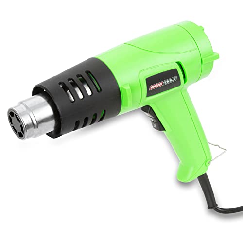 OEMTOOLS 24665 Dual Temperature Heat Gun, 1200W Corded Hot Air Blower, 120V Shop Heat Gun For Vinyl Wrap, Paint, Removing Adhesives, Nuts and Bolts, Crafting, 482F/842F Heating Tool