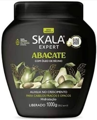 Skala Expert Abacate Hair Treatment Cream with Castor Oil, Hydration for Weak Hair, 1000g