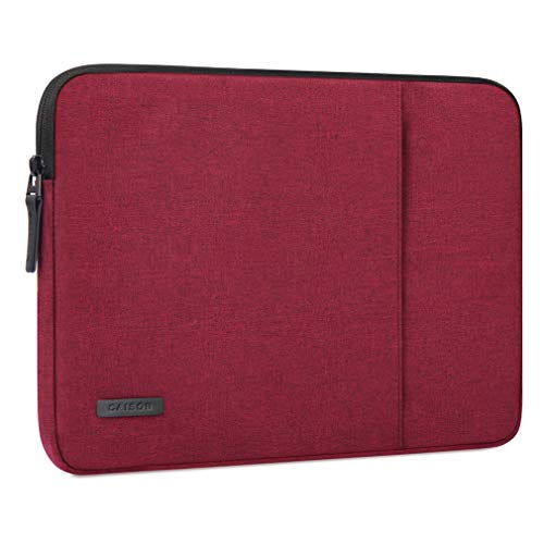 CAISON 15.6 inch Laptop Sleeve Ultrabook Silm Case Soft Lining Waterproof Shockproof Protective Bag for 15-16 inch MacBook Pro Air, 15.6" Lenovo HP ASUS Acer Chromebook Notebook Camputer, Red