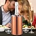 Potchen 6 Pack Wine Chiller Bucket Wine Bottles Cooler Bulk, Stainless Steel Double Wall Insulated Champagne Ice Bucket for Parties,Fits for 750 ml Bottles (Copper)