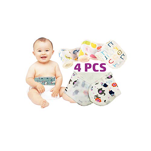 Image of Mybow Umbilical Cord Cover for Newborn Baby Belly Button Band Tummy Wrap Infant Abdominal Binder Umbilical Hernia Belt Baby Colic Wrap Belly Protector Cloth Wrap