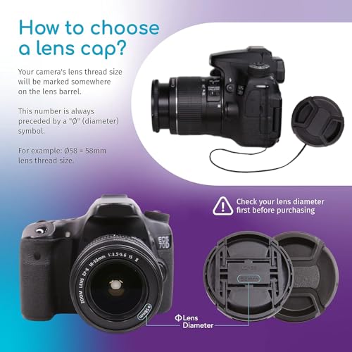 image for CamDesign 67MM Snap-On Front Lens Cap Cover Compatible with Canon, Nik