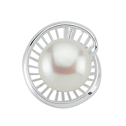 Preisvergleich Produktbild Vinani Design Anhänger mit Süßwasserzuchtperle elegant glänzend Sterling Silber 925 Natur Perle Schnecke 2APS-EZ