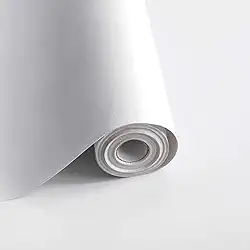 Papel de Parede Adesivo Decorativo Branco Autocolante Rolo 5mx45cm Envelopamento Geladeira Móveis