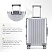YYW All aluminum-magnesium Carry-On Luggage 20 Inch,Airline Approved Lightweight Suitcase with TSA Lock and Silent Wheels,Suitable for business travel (Silver, 20in)