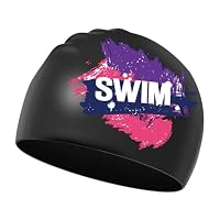SURJDE Casquettes de Natation pour Enfants, 2 Pièces Casquette de Natation Garçons et Filles Âgés de 5-14 Ans, Chapeau de Natation Coloré en Polyester Maintient les Cheveux Propres et Secs pour les