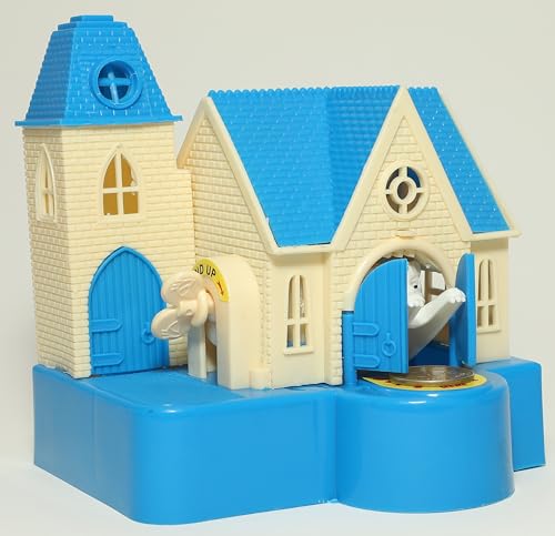 Image of Toyzone Katty Castle Coin Bank - Blue |Classic Cat House Toy | Coin Stealing Cat House |House of Cat | Coin Collecting Saving Bank for Kids |for 3+ Year