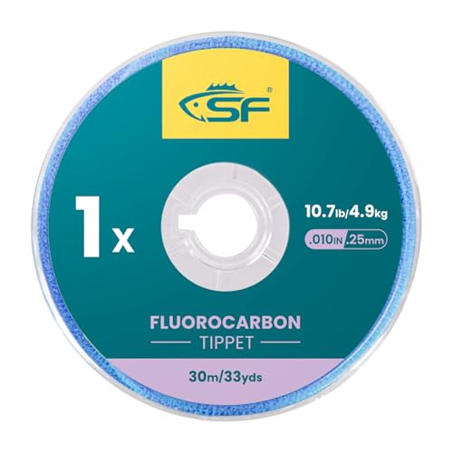 SF Clear Fluorocarbon Fly Fishing Tippet & Leader Line 30M 1X 1 Pack