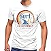 Neverless® Herren T-Shirt Surf Logo California USA Welle Surfing Style Aufdruck Print Fashion Streetstyle weiß XL