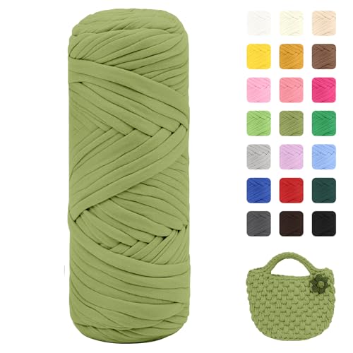 Maxee 400g T-Shirt Garn – 2 er Pack (je 200g/75m), Weiches Beilaufgarn zum Häkeln & Stricken – Farbintensiv & pflegeleicht, Ideal für Häkeltaschen/Körbe/Teppiche DIY Projekte, Handarbeiten und Deko
