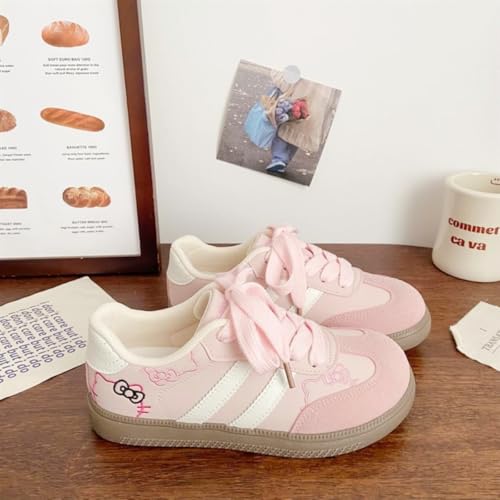 Cute Platform Chunky Cat Aesthetic Shoes Low Top Lace up Walking Sneakers for Women - Fashion Kitten Breathable and Comfortable Trainers3